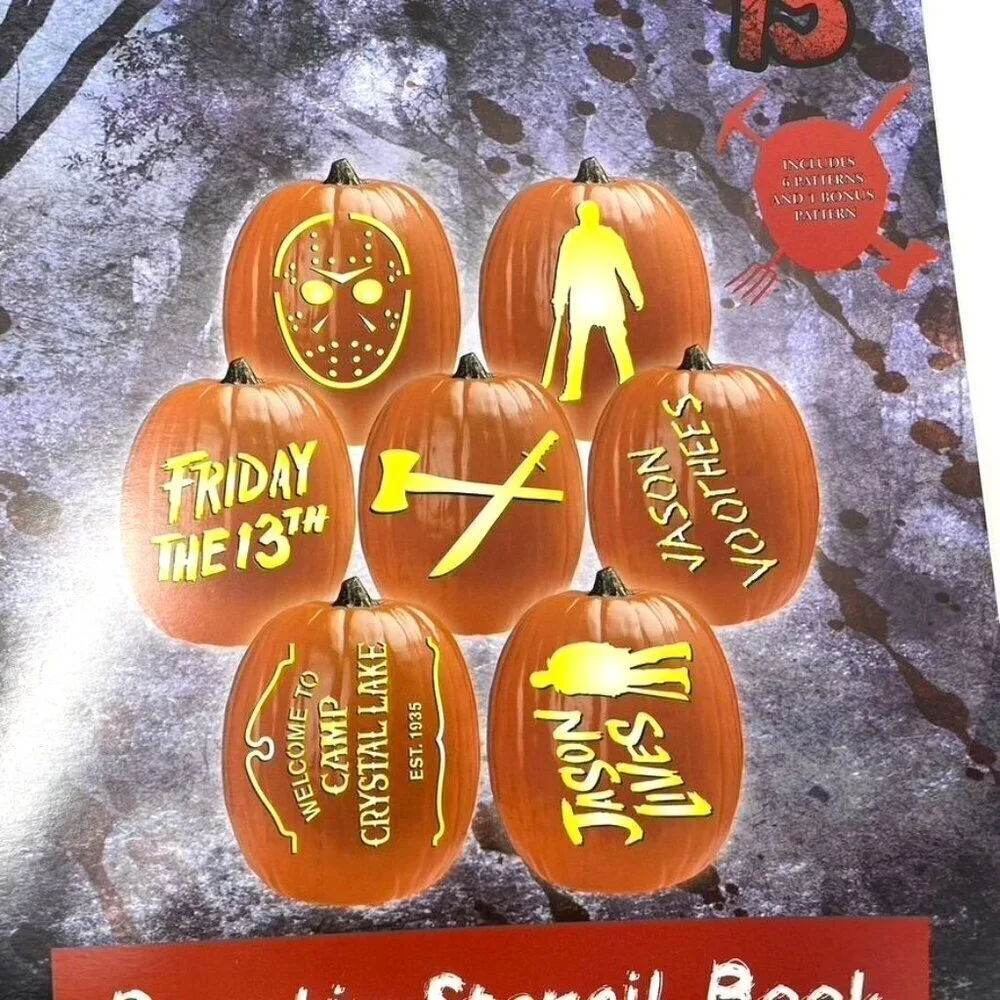 Halloween Michael Myers Pumpkin Stencil Book 7 Patterns Friday The 13th Movie
